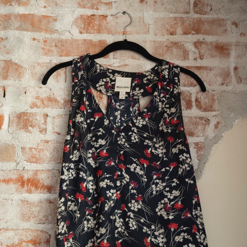 Yaya Nom de Plume Flowy Floral Tank Top Blouse